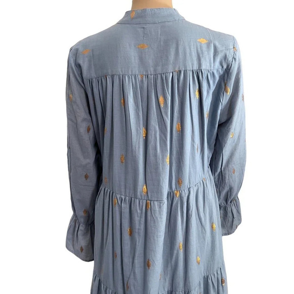 Hand Crafted Cotton Tiered Maxi Dress NWOT - Picture 8 of 11